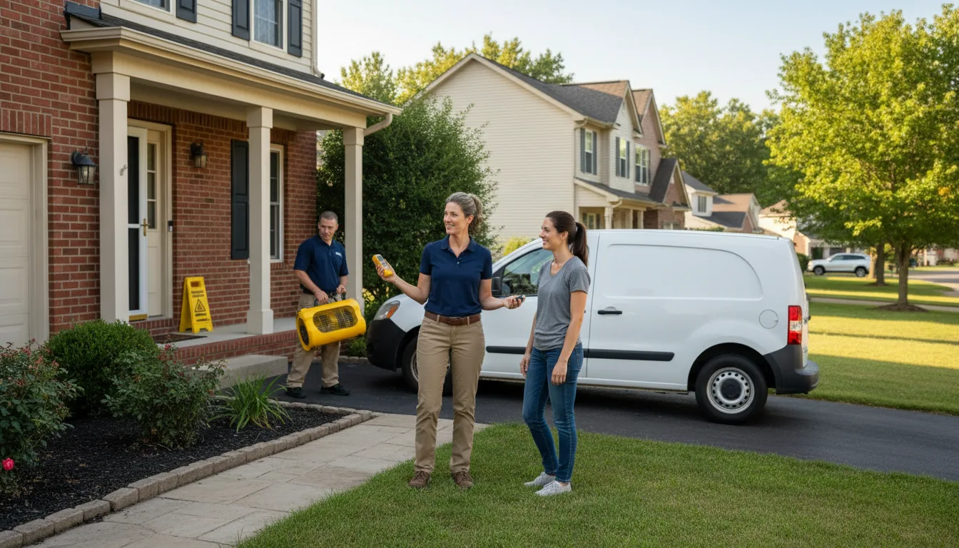 Residential water damage restoration in Glendale Heights, IL